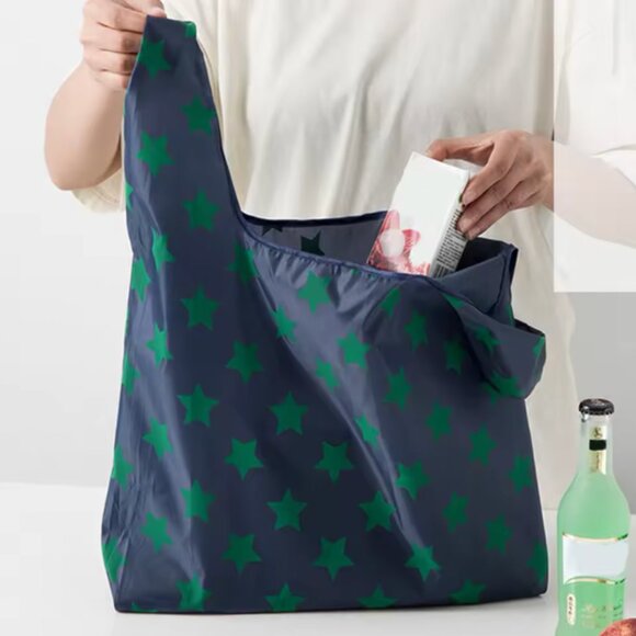 NIB! Set of 2 Reusable Grocery Shopping Bag, Foldable Shopping Tote - Picture 2 of 7